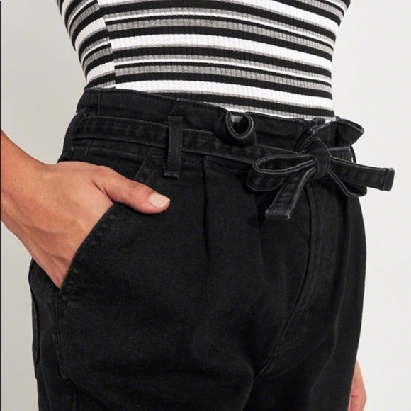 hollister vintage stretch ultra high rise crop straight jeans